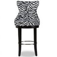 thumbnail image 4 of Home Square 30" Upholstered Bar Stool in Black and White - Set of 3, 4 of 7