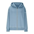 thumbnail image 3 of Timegard Oversized Sweatshirt for Women Thumb Hole Side Split Pullover Fall Loose Long Sleeve Tops, 3 of 8