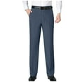 thumbnail image 2 of Mens Black Dress Pants Solid Color Zipper Button Straight Leg Wide Leg Casual Suit Pants, 2 of 3
