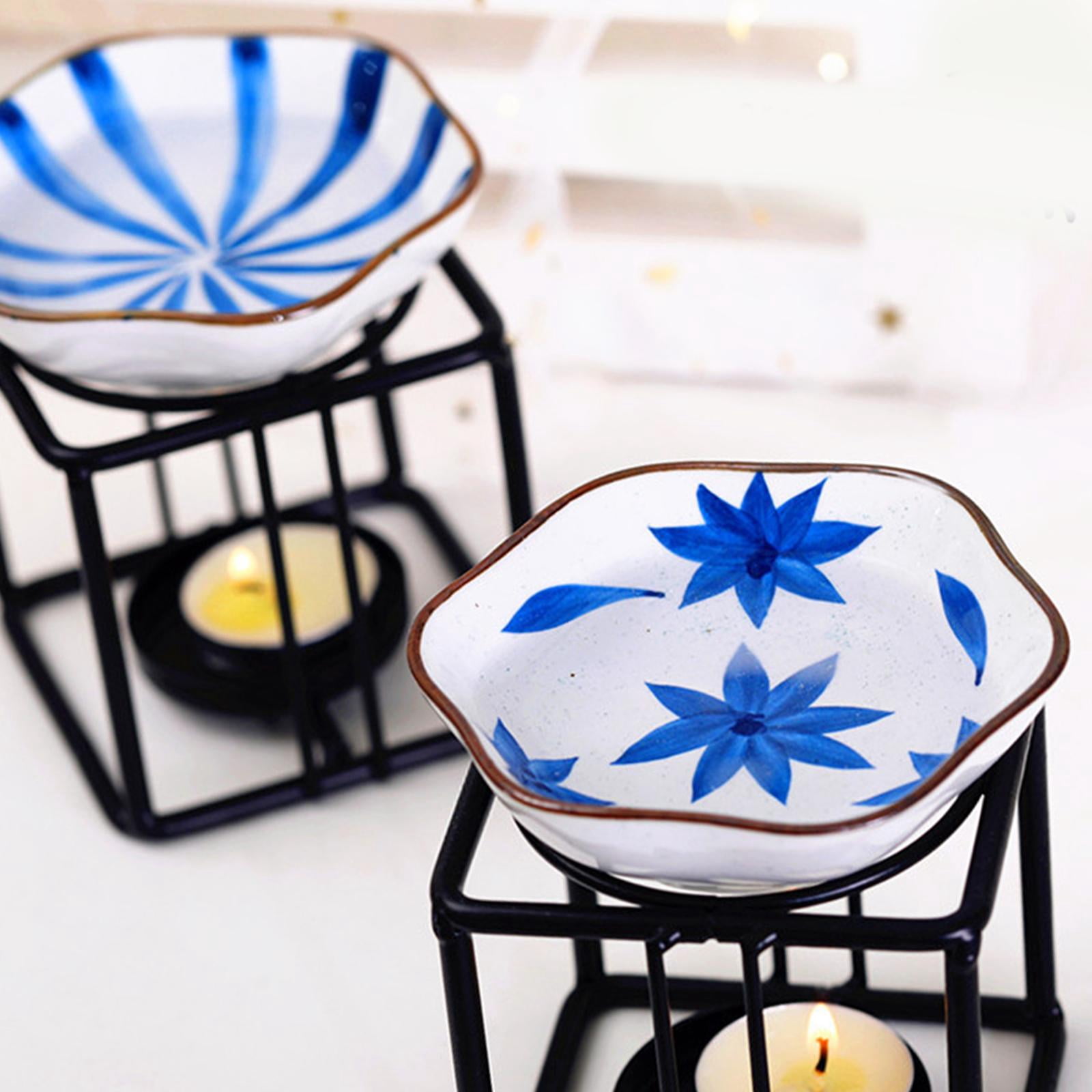 WLPZXP Tealight Candle Holder Oil Burner, Essential Oil Incense Aroma Diffuser Furnace A