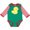 Green and Red, variant on Inktastic Yellow Baby Duck Boys or Girls Long Sleeve Baby Bodysuit