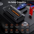thumbnail image 3 of ASPERX Car Battery Jump Starter,2000A Peak Portable Jump Box for Car up to 8.0L Gas or 6.5L Diesel Engine, 12V Battery Power Booster with LED Light, 3 of 11