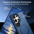 thumbnail image 3 of for Samsung S22 Utra Case Magnetic [Compatible with MagSafe] TPU Slim Protective Translucent Matte Smooth, phone case for Samsung S22 Ultra, Dark Blue, 3 of 5