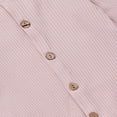 thumbnail image 3 of Baby Girls Button Solid Color Cotton Romper Top Outfits, 3 of 5