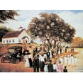 thumbnail image 2 of Unknown 32x25 White Modern Wood Framed Museum Art Print Titled - By the River, 2 of 4