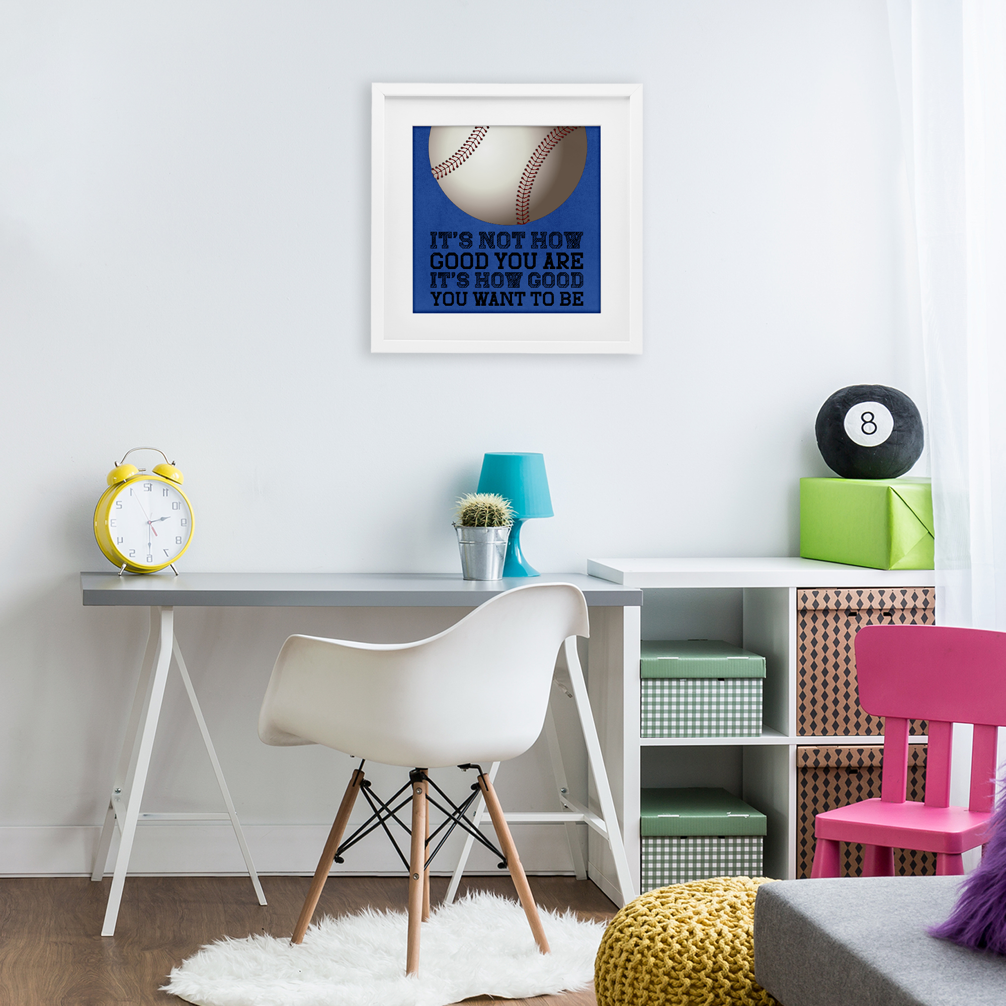How Good You Want To Be White Framed Print Under Glass, design by Marcus Prime