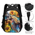 thumbnail image 3 of Fotbe Sunflower Turtle Mochila con Estampado y Puerto USB para Hombre y Mujer, Mochila Antirrobo, Mochila de Viaje, Mochila Escolar, Mochila Universitaria, 3 of 7