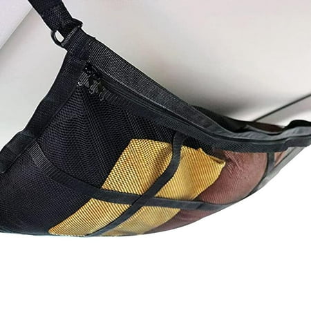 

Fovolat Car Ceiling Storage Net Pocket Heavy Duty Automotive Cargo Nets Load-Bearing and Droop Less Double-Layer Mesh Auto Roof Storage Organizer Car Ceiling Storage Net portable