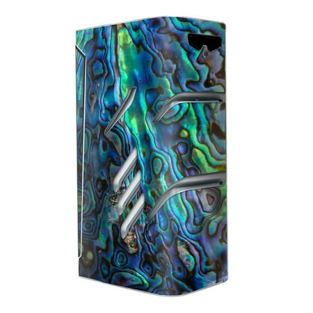 Swirl Shell - Skin Decal For Smok T-Priv Vape / Abalone Shell Green Swirl Blue Gold