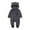 Dark Gray, variant on YunPes Winter Warm Outfit Suit for Baby Hooded Footed Long Sleeve Zip Up Fleece Jumpsuit with Heart Pocket Boys Clothes