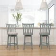 thumbnail image 6 of Hillsdale Furniture Savana Wood Counter Height Swivel Stool, Blue Wire Brush, 6 of 16
