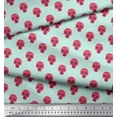 thumbnail image 2 of Soimoi Green Velvet Fabric Tribal Skull Printed Fabric 1 Yard 58 Inch Wide, 2 of 3
