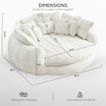 thumbnail image 3 of 81'' Large Bean Bag Chair for Adults, Memory Foam Oversized Beanbag Chairs Couch with 14 Pillow, Comfy Giant Bean Bag Sofa Couch Bed, Chaise Lounge Chair Indoor Lazy Sofa for Living Room (Beige), 3 of 9