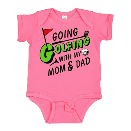 

Inktastic Going Golfing with My Mom and Dad- Kids Golf Boys or Girls Baby Bodysuit