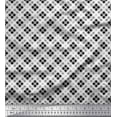 thumbnail image 1 of Soimoi Moss Georgette Fabric Diagonal Check Print Sewing Fabric Yard 42 Inch Wide, 1 of 3