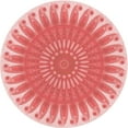 thumbnail image 1 of Ahgly Company Tapis d'Intérieur Rond Lavable en Machine Rose Pastel Transitionnel, 7 Pieds Rond, 1 of 7