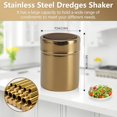 thumbnail image 2 of LUU-Stainless Steel Dredge Shaker, Seasoning Shaker Fine Mesh Powder Sugar Dispenser Powder Sugar Shaker Duster with Lid Gold Salt and Pepper Shakers for Kitchen_SAI, 2 of 9