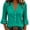 *Blue, variant on ClodeEU Women's V Neck 3/4 Sleeve Linen Blend Henley Button Blouse with Ruffle Cuffs ,Casual Loose Fit Vintage Top Black,Women's Plus L
