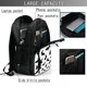 thumbnail image 4 of Fotbe Black Rabbit Mochila con Estampado y Puerto USB para Hombre y Mujer, Mochila Antirrobo, Mochila de Viaje, Mochila Escolar, Mochila Universitaria, 4 of 7