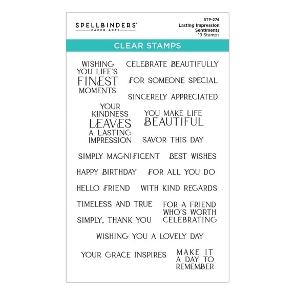 Spellbinders Clear Stamp Set-Lasting Impressions