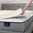 thumbnail image 3 of SERTAPEDIC Memory Foam Mattress Topper, Queen, Cooling COPPERGEL, 4 Inch, Off White, 3 of 7