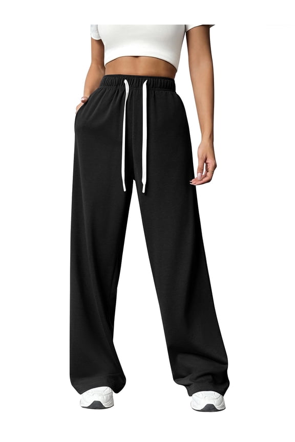 Fall Pants for Women Elastic Waistband Fall Pants for Women with Pockets Sweatants Women Autumn Thermal Pants Women Lounge Casual Winter Pants XXL