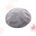 thumbnail image 6 of SHIYUU Spring Summer Beret All-Match Sun Protection Hat Fashion Painter Hat for Adults (Grey), 6 of 6