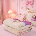 thumbnail image 5 of meiyoeat Rainbow Initial Letter S Zipper Twin Comforter Sets with Fitted Sheet and 2 Pillowcases,Cute Rustic Plant Floral Zipper Bedding Set For Girl,Pink Reversible,4-Piece, 5 of 7
