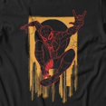 thumbnail image 3 of Marvel Spider-Man Brand New Day Men's Spidey Drip Line Art Poster T-Shirt (Black, S-XXXL), 3 of 4