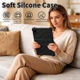 thumbnail image 2 of FIEWESEY Tablet Case for TCL TAB 10 Gen 4 Android Tablet 10.1" Kids Friendly Protective Cover Silicone Case Kids Friendly with Kicskstand for TCL TAB 10 Gen 4 Tablet - Black, 2 of 6