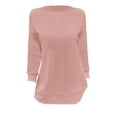 thumbnail image 5 of HongQid Fall Tops for Women Long Sleeve Casual Loose Tunic Solid Color Tops Blouse, 5 of 5