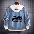 thumbnail image 3 of JoJo's Bizarre Adventure Chaquetas vaqueras Anime Fifures Hole Coat Sudaderas Para Hombres Jean Cosplay disfraces regalos de navidad, 3 of 5