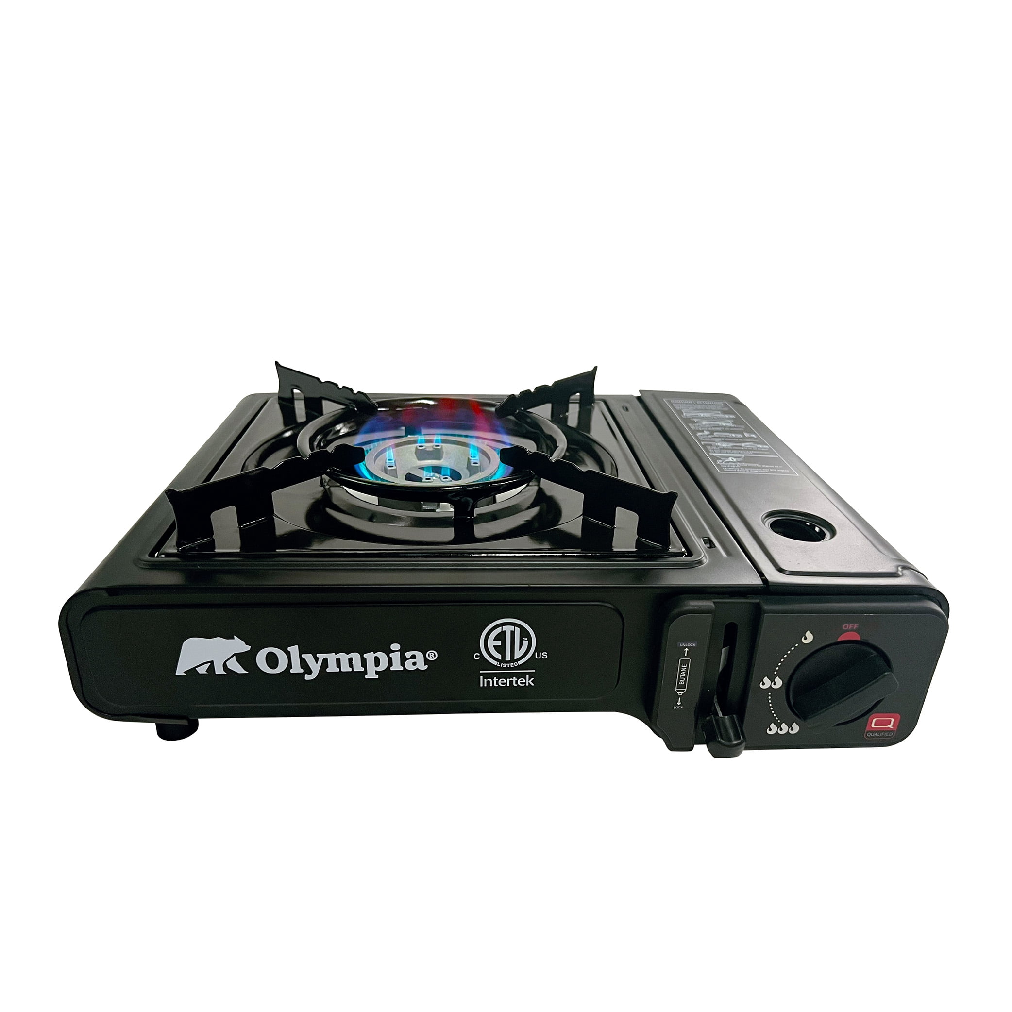 Olympia Portable Butane Camp Stove with Piezo Ignition and 7,000 BTU Output