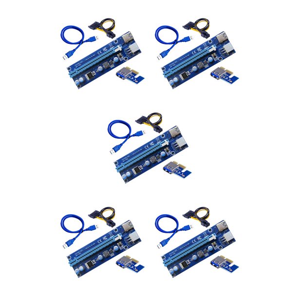Methold PCI-E Extender Card Computer Adaptador PCI-E 1x A 16x con interfaz USB de 6 pines con cable USB de 1 m Type2 NO2