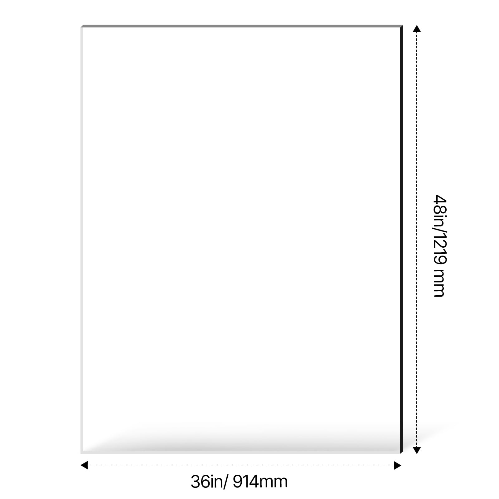 KFFKFF Clear Acrylic Plexiglass Sheet, Single Pack Plastic Panel, Dimensions 36 x 48 Inch with 1/4 Inch Thickness, Ideal for Craft Projects, Substitute Picture Frame Glass, DIY Exhibits