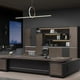 thumbnail image 4 of Black Boss Office Reception Desk Conference Floor Free Shipping Luxury Computer Desks Home Corner Bureau Meuble Home Furniture My Lux Decor Round, 4 of 10