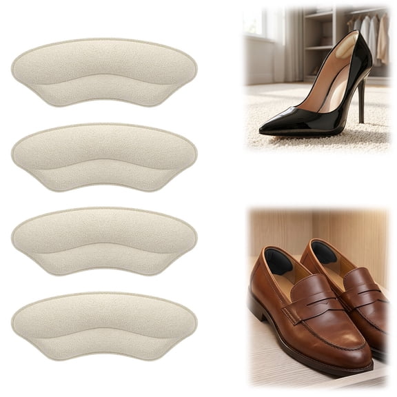 Heel Pads for Shoes, High Heel Protectors,Heel Grips Liner Cushions, Shoe Filler Inserts for Loose Shoes Men Women, Prevent Blister(Skin 4 PCS)