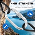 thumbnail image 5 of Heavy Duty Climbing Carabiner, Rated 25kN(5620lbs), Screw Locking Carabiner Clip, Oval Shape Carabiner for Rappelling, Hammocks, Aerial Work, Rigging, Rescue, Arborist, 5 of 8