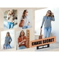 thumbnail image 5 of Chase Secret Tops for Women Long Sleeve Striped Button Up Tunic Shirts Loose Fit Sexy Henley Tee Blouses, 5 of 6