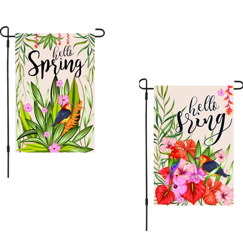 Spring Garden Flag,Seasonal Garden Flags,Double Sided 12 x 18