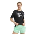 thumbnail image 1 of Playera Reebok Mujer Dama Negro Entrenamiento Identity negro L, 1 of 5