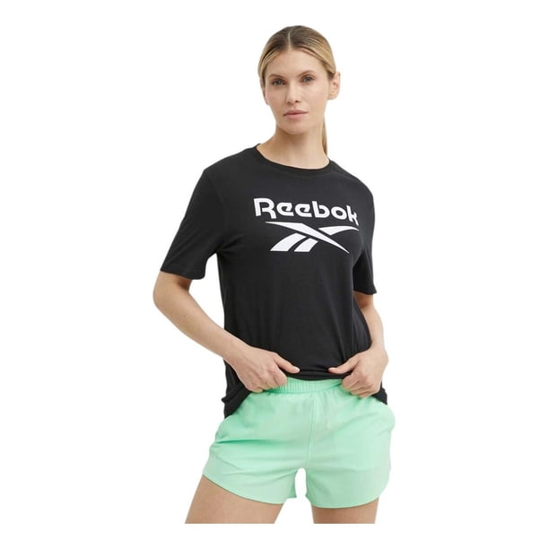 Playera Reebok Mujer Dama Negro Entrenamiento Identity negro XS