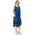 thumbnail image 4 of Sakkas Neja Women's Casual Maxi Summer Sleeveless Loose Fit Tie Dye Tank Dress - 17009-C1 - One Size Regular, 4 of 5
