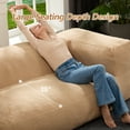 thumbnail image 6 of HOMGUAVA Oversized Bean Bag Chair for Adults & Teens, Giant Large Loveseat Bean Bag Chair Couch, Cozy Bedroom Comfy Chair Puffy Lazy Sofa with Soft Plush Sherpa Teddy Cover, Khaki, 6 of 9