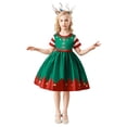 thumbnail image 2 of LOVZFMLL Robe Longue Extensible à Manches Courtes Imprimée Scintillante pour Tout-Petits Enfants avec Poches, 2 of 9