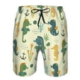 thumbnail image 4 of Disketp Men'S Swim Trunks Hawaiian Breathable Surf Beach Swimsuits Mesh Lining Beach Shorts With Pockets-Seahorse, 4 of 9
