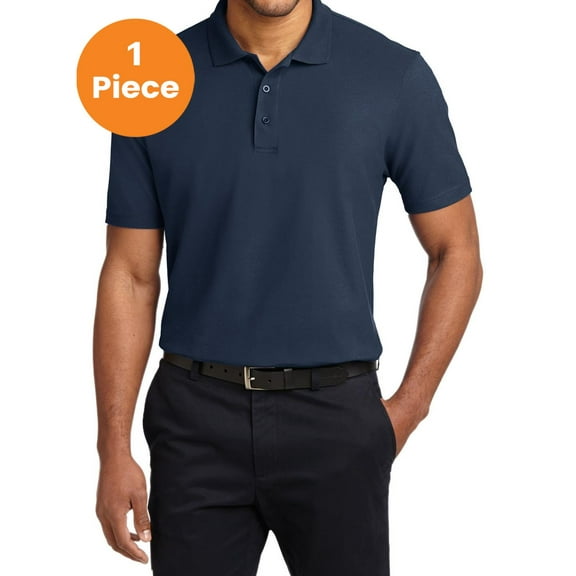 Port Authority TLK510 Tall Stain-Resistant Polo, Navy, 3XLT, Mens Polo Shirts