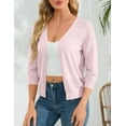 thumbnail image 6 of Women's 2025 Long Sleeve Sweater Cardigan Cable Knit Open Front Button Outwear Coats, 6 of 7