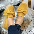 thumbnail image 4 of ZTTD Ladies Fashion Round Toe Thick Sole Shoe Suede Bow Knot Slip On Casual Shoes, 4 of 6