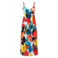 thumbnail image 5 of FcBaudy Robes d'Été pour Femmes, Robes pour Femmes, Jupe pour Femmes Robes d'Été pour Femmes Robe Imprimée Sans Manches à Col Rond Robe Décontractée Robes Femmes Robe, 5 of 5